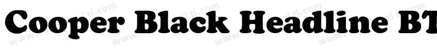 Cooper Black Headline BT字体转换